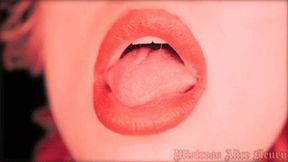 Mesmerizing Red Lips and Spit Worship