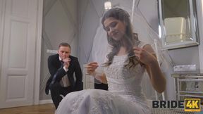Groom's stepfather couldn't resist and fucked teen bride five minutes before wedding