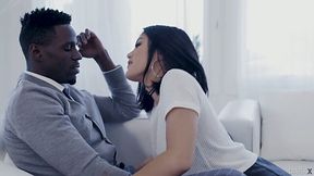 BBC enjoys fucking Asian petite girlfriend Kendra Spade and cums in her mouth