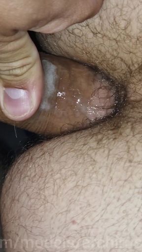 Captivating moment from &quot;The fucking hole oozes cum from step daddy&amp;#039;s big dick right into the twink! Moans and screams&quot;