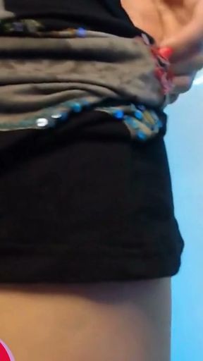 I take off my clothes so you can see my big ass   Clip 1