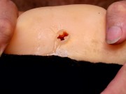 Super Close Up of My Dick Popping Out the Back of a Toy and Cumming