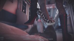 b017 Horse-eyed slave trapped in the women's carriage
