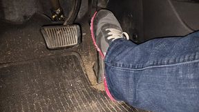 Quick light revving in old nike sneakers