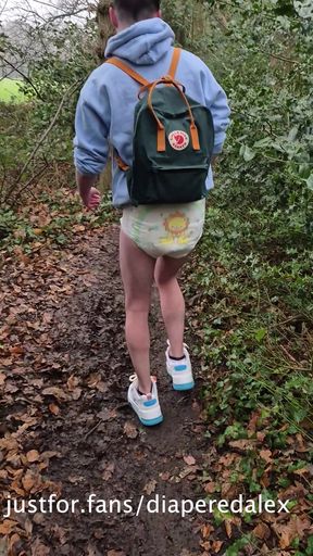 Outdoors Walk in Diaper