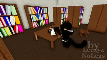 Roblox femboy in stocking got fucked by a white catboy