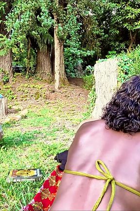 Two Stoners Getting Great and Naked Outside in the Garden