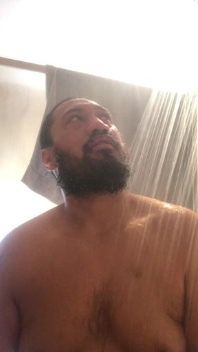 Taking a shower