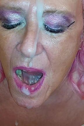 Dirty Granny Plays with Dildo and a Real Cock Until She Gets the Hot Cum Out