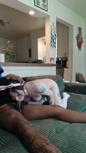 Sissy Easter Bunny Hops on Big Black Cock Till She Gets Filled with Cream