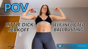 POV Small Dick Jerkoff + Self Inflicted Ball busting