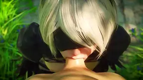 2B Seduces Partner Outdoors in Steaming Hot 3D Hentai POV Encounter