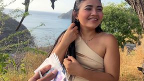 Hot traveler seduces a stranger for cash while married
