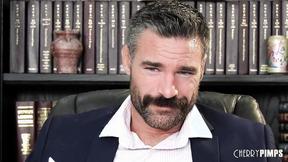 ”Job interview turns Into a desktop blowjob before the boss fucks her shaved puss”