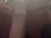 Riding my horse cock dildo.