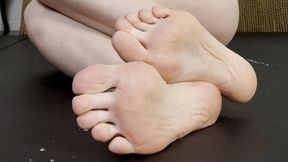 Pink Shiny Foot Tease