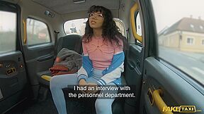 Teen 18+ Brunette Hair Has A Wild Time In The Back Of The Taxi