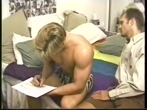 Hunk blonde dude with good appetite loves to taste nice cock