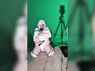 PVC Paimon Cosplay ABDL, Diaper and Dildo Wand