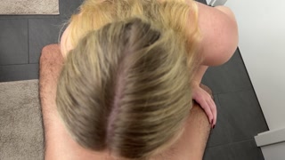 Fucking and footjob in the bathroom with creampie!