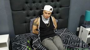 Gang Member Diego Chaka Got Caught By A Rival Gang. They Decide To Humiliate The Bad Boy With Mean Foot Tickling. Furthermore They Gag Him To Humiliate Him Even More.