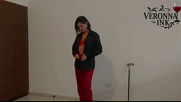 Veronna Ink - Cross Dressing Strip: From Suit &amp_ Hat to Lingerie II