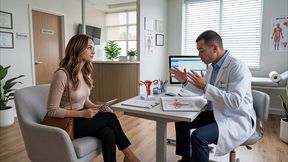 beautiful woman wants to get pregnant and her gynecologist takes advantage of it to fuck her, porn in spanish- ai porn