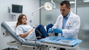 beautiful woman wants to get pregnant and her gynecologist takes advantage of it to fuck her, porn in spanish- ai porn