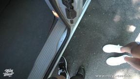 Blonde Babe Gets Ass Fucked Outdoor!