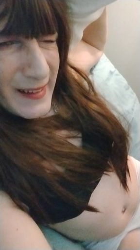 POV Dirty talking T-gurl morning farts