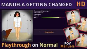 Manuela getting changed (Playthrough, Normal, POV: Manuela) - 1080p HD MP4