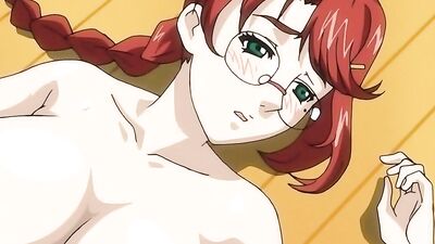 Nerdy glasses-wearing redhead goes wild with big tits in cartoon sex video