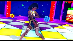 Voluptuous Anime Beauty Mesmerizes With Sensual Dance Beneath Sparkling Fireworks