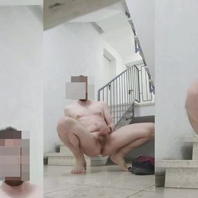 GAY Amateur MASTURBATING in PUBLIC naked! Bitch Boi CUMS and SHOWS horny HOLE! Compilation