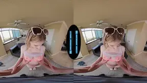 Virtual reality date leads to hardcore fucking with cute, natural, and