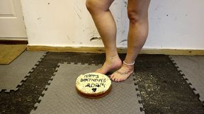 Birthday Cake Crush in Bare Feet
