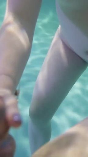 Sunny Lane sucks cock underwater