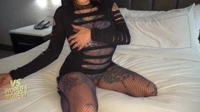 Hippie Chick with Big Tits Anal Double Penetration 2 Huge Hard Cocks Hardcore VS World Biggest Cock