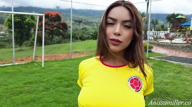 Sexy Latina Fucks Her Trainer on the Soccer Field