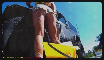 Jillian & Jenna: Steamy Lesbian Car Wash Encounter