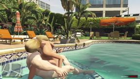 Gta 5: I Made Stepsister Tracey De Santa Cum In Outdoor Pool Erotic Water Play! Free Porn