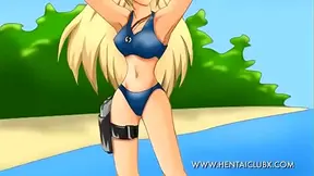 Samus Arans Steamy Combat Encounter in Skintight Zero Suit Action