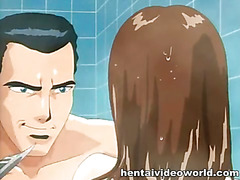 Showering anime chick gets owned