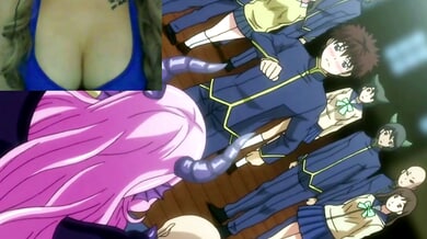 Pink-haired anime succubus takes it from behind in a vivid fantasy scene