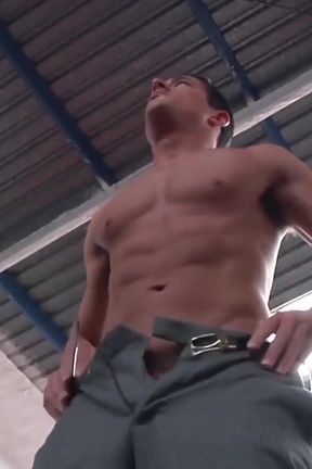 MENATPLAY - Hunky Logan Moore anal fucked bottom Rex Cameron