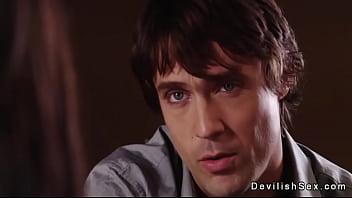 Officer gets blowjob from blonde nurse