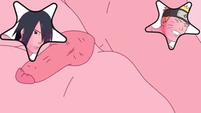 Sasuke fucks Naruto ass very hard while hiding from his wives