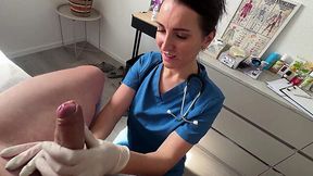Hot as fuck nurse exam goes full nudie as horny doc bends her over and drills her tight slit on camera