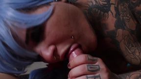 filme completo: cosporn - gostosa tatuada fazendo cosplay de bulma dando para o goku com mila spook