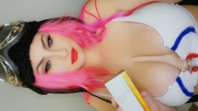 Amateur Alexis Tank Girl Smoking Cosplay Tease